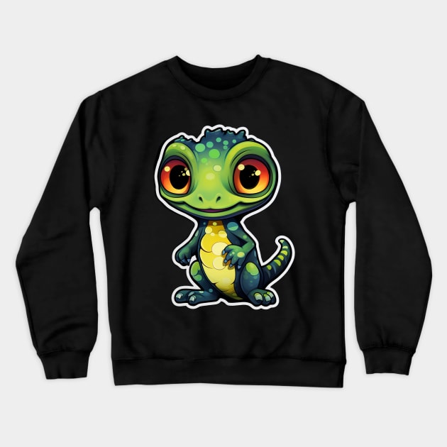 Cute Gecko - Gecko Mom Funny Geckos Crewneck Sweatshirt by fromherotozero